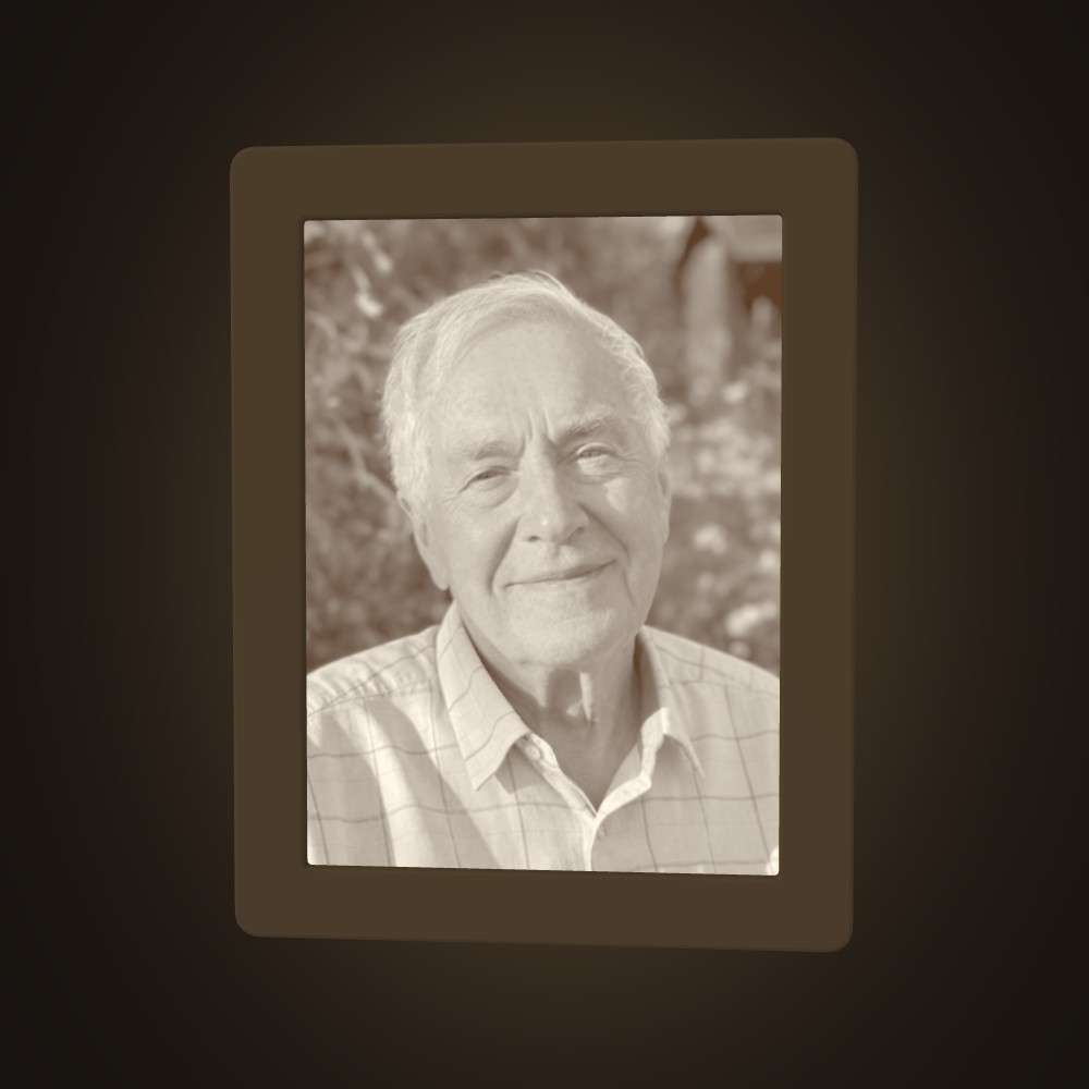 A grandfather’s portrait, lit