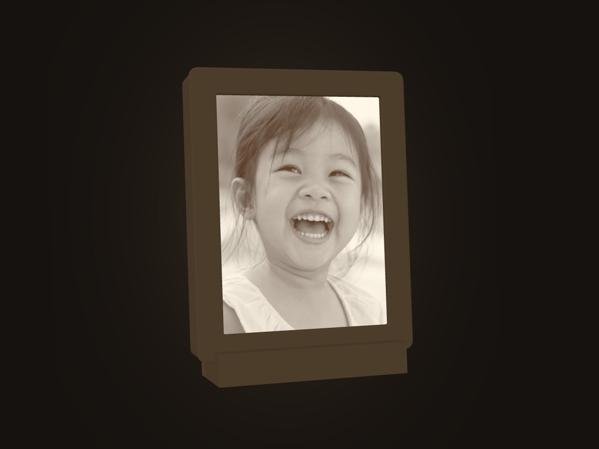 A Glowframe Framed with stand